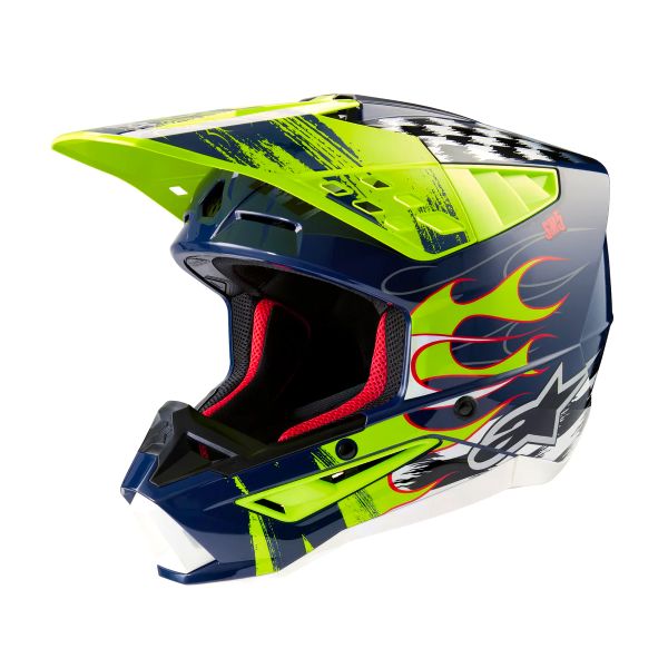 Cross Alpinestars S-M5 Rash Night Navy Yellow Fluo