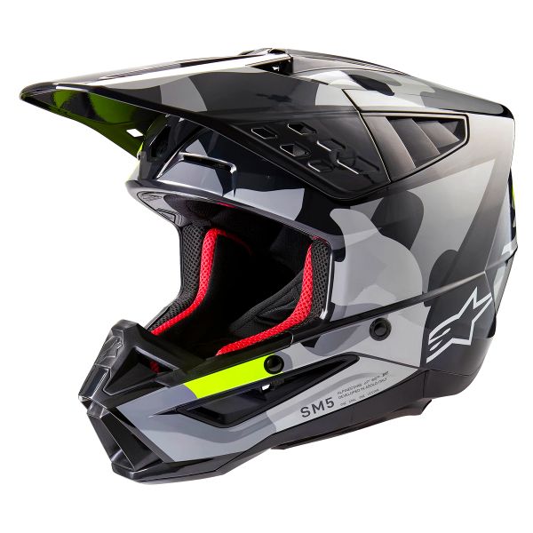 Cross Alpinestars S-M5 Rover 2 Grigio scuro Giallo Fluo
