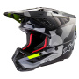 Casque Cross Alpinestars S-M5 Rover 2 Grigio scuro Giallo Fluo