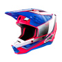 Casque Cross Alpinestars S-M5 Vela Bianco Diva Rosa Smalto Blu