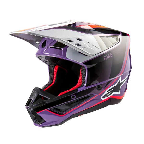 Cross Alpinestars S-M5 Vela Viola Nero Argento Cross Alpinestars S-M5 Vela Viola Nero Argento