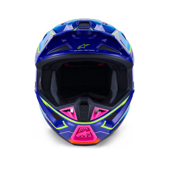 Alpinestars S-M7 Blu fuso Rosa Giallo fluo lucido