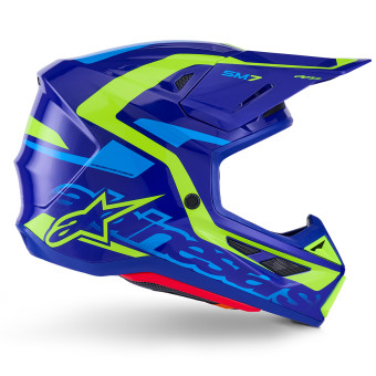 Alpinestars S-M7 Deed Blu Giallo Fluo Lucido