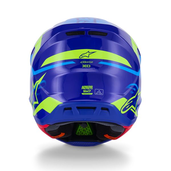 Alpinestars S-M7 Deed Blu Giallo Fluo Lucido