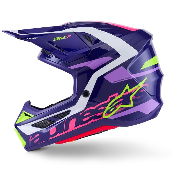 Alpinestars S-M7 Deed Viola Rosa Lucido