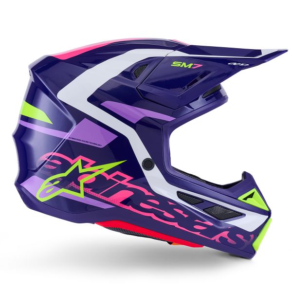 Alpinestars S-M7 Deed Viola Rosa Lucido