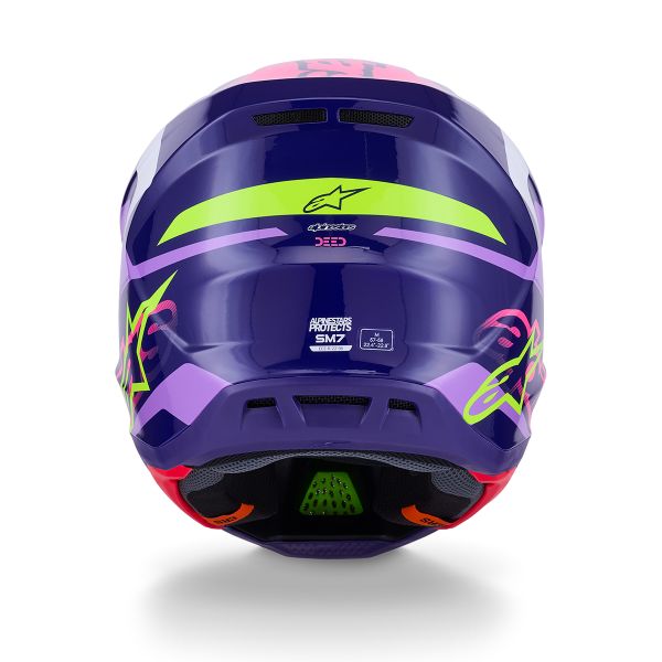 Alpinestars S-M7 Deed Viola Rosa Lucido