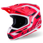 Casque Cross Alpinestars S-M7 Deed Rosso Nero Bianco Lucido