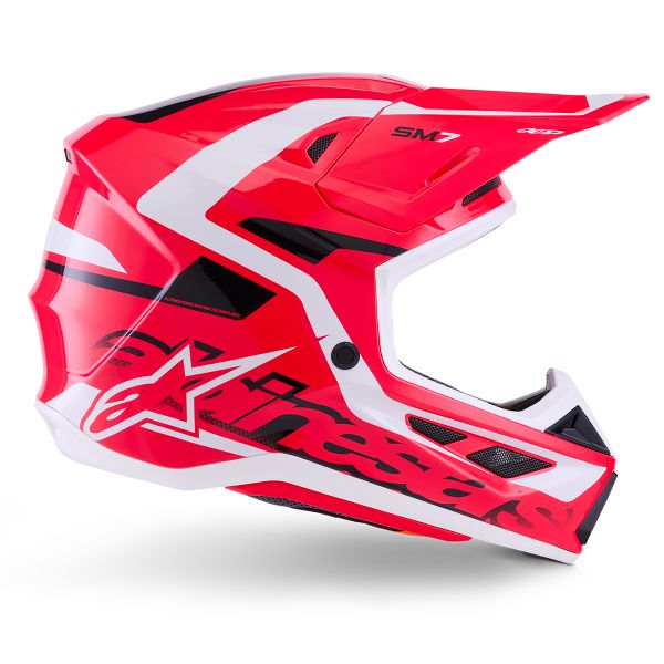 Alpinestars S-M7 Deed Rosso Nero Bianco Lucido