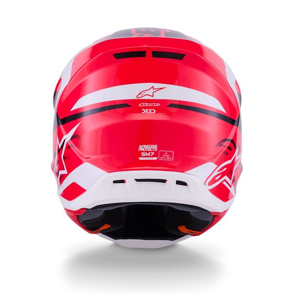 Alpinestars S-M7 Deed Rosso Nero Bianco Lucido