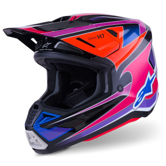 Cross Alpinestars S-M7 Fusibile Blu Viola Rosa Lucido