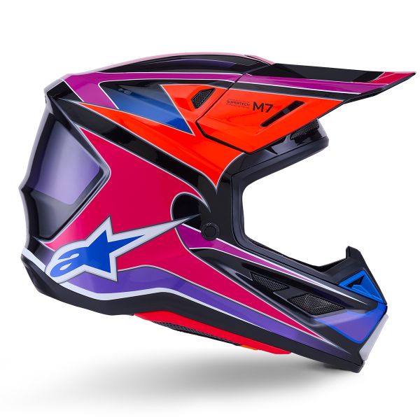 Alpinestars S-M7 Fusibile Blu Viola Rosa Lucido
