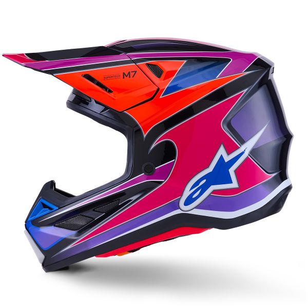 Alpinestars S-M7 Fusibile Blu Viola Rosa Lucido