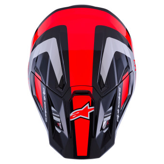 Alpinestars S-M7 Rise Nero Argento Rosso Fluo Lucido