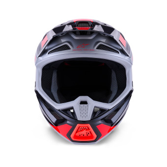 Alpinestars S-M7 Rise Nero Argento Rosso Fluo Lucido