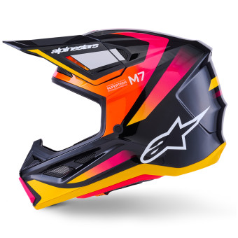 Alpinestars S-M7 Aumento Nero Giallo Rosa Lucido