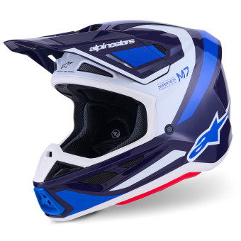Cross Alpinestars S-M7 Blu Bianco Lucido