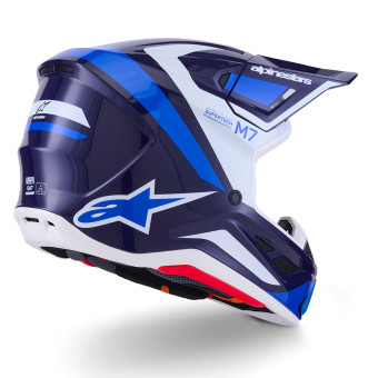 Alpinestars S-M7 Blu Bianco Lucido