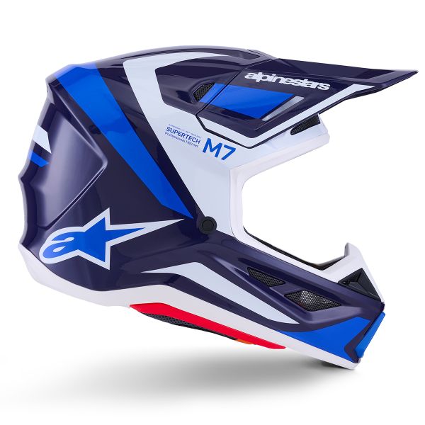 Alpinestars S-M7 Blu Bianco Lucido