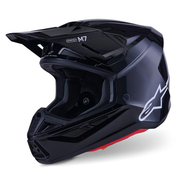 Cross Alpinestars S-M7 Nero solido lucido