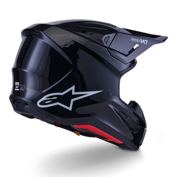 Alpinestars S-M7 Nero solido lucido