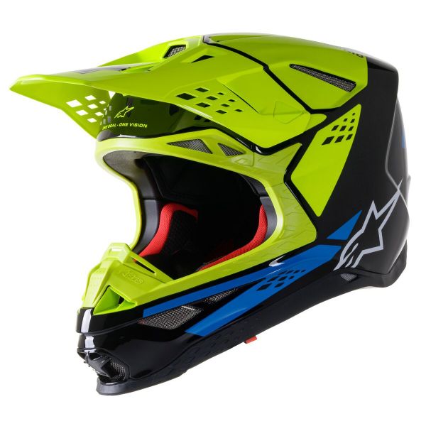 Cross Alpinestars S-M8 Factory Nero Giallo Blu Fluo Cross Alpinestars S-M8 Factory Nero Giallo Blu Fluo