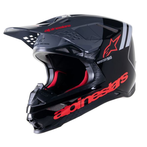 Cross Alpinestars S-M8 Radium 2 Black Neon Red