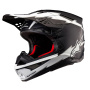 Casque Cross Alpinestars Supertech S-M10 Ampress Nero Bianco Materasso