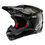 Casque Cross Alpinestars Supertech S-M10 Nero Carbonio Lucido