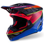 Casque Cross Alpinestars Supertech S-M10 Era Blu Rosso Giallo Fluo Lucido