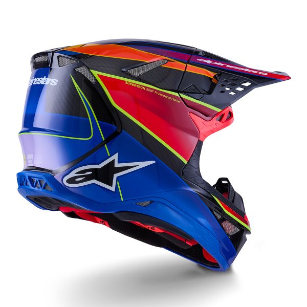 Alpinestars Supertech S-M10 Era Blu Rosso Giallo Fluo Lucido
