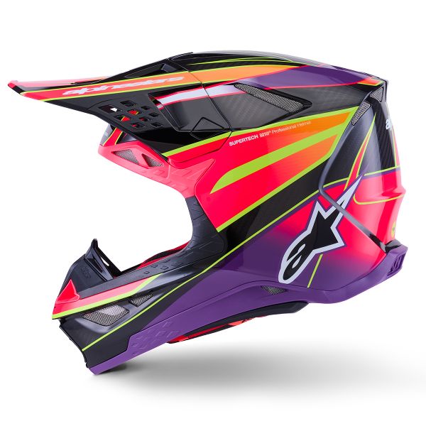 Alpinestars Supertech S-M10 Era Rosa Viola Giallo Fluo Lucido