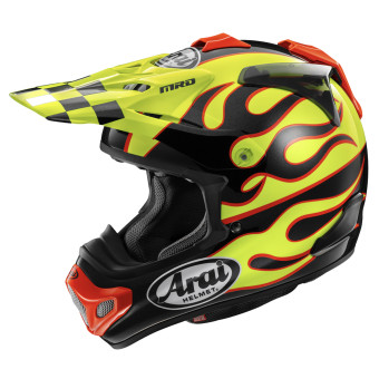 Casque Cross Arai MX-V Evo Flame Yellow Casque Cross Arai MX-V Evo Flame Yellow