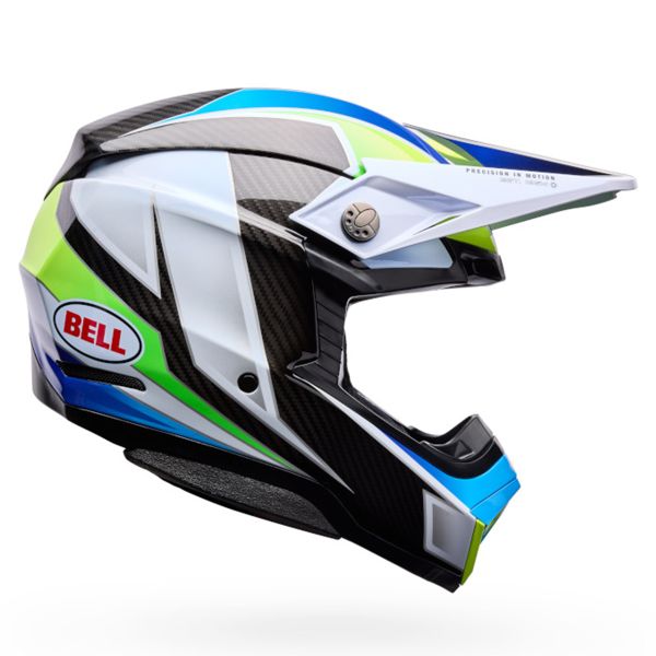 Bell Moto-10 Spherical Grid White Blue