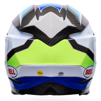 Bell Moto-10 Spherical Grid White Blue