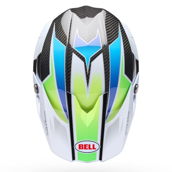 Bell Moto-10 Spherical Grid White Blue