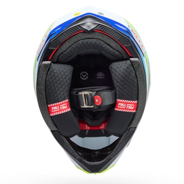 Bell Moto-10 Spherical Grid White Blue