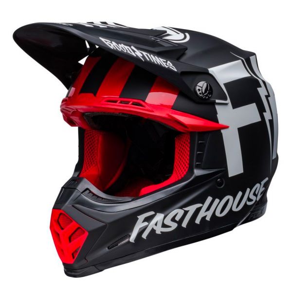 Cross Bell Moto-9S Flex Fasthouse Tribe Matt Black White
