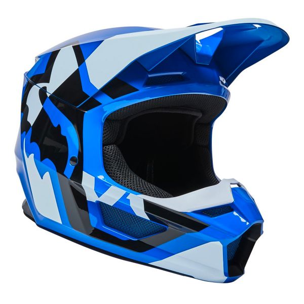 Casco Moto FOX V1 Lux Blue Al Miglior Prezzo | iCasque.it