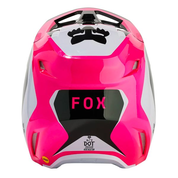 Fox Racing Fox V1 Nitro Fluorescent - Casco Unisex Per Adulti, Taglia M (Arancione Fluorescente)
