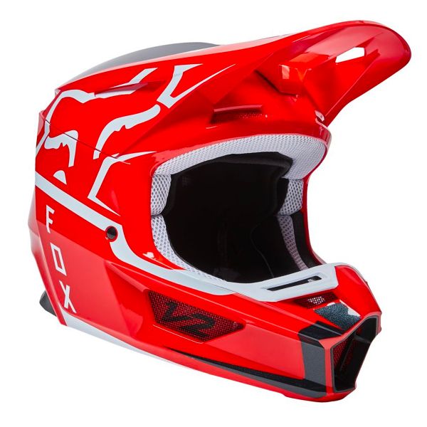 Moto Cross Red Casco Moto Casco Moto Casco Fox V2 Casco Fox Casco