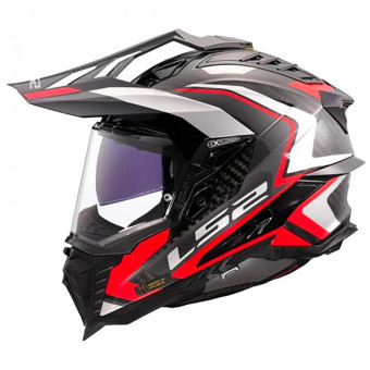 LS2 Explorer Hexa Black Red Grey MX701