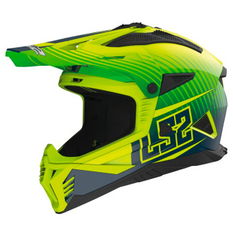 Casque Cross LS2 Fast II Duck Matt H-V Green H-V Yellow MX708 Casque Cross LS2 Fast II Duck Matt H-V Green H-V Yellow MX708