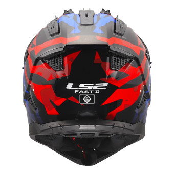 LS2 Fast II Grotesk White Blue Red MX708