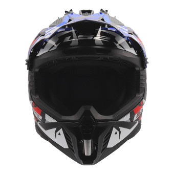 LS2 Fast II Grotesk White Blue Red MX708