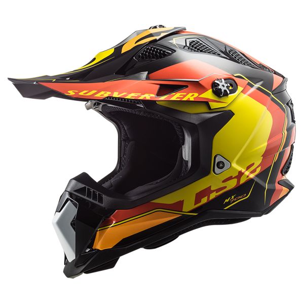 Cross LS2 Subverter Arched Black Yellow Red MX700