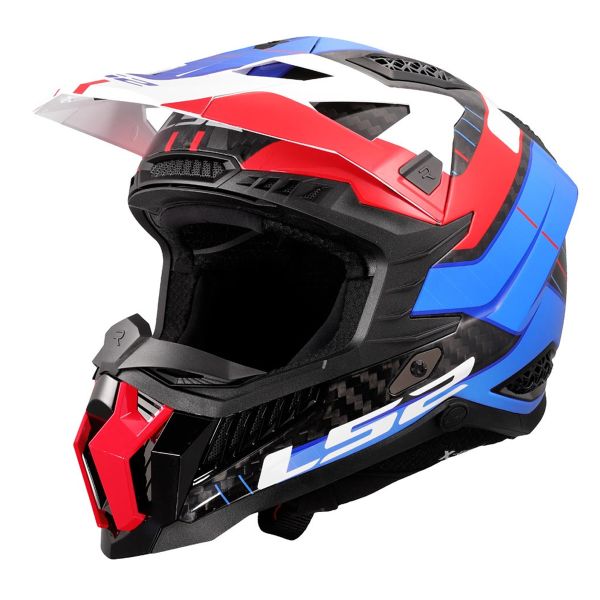 Cross LS2 X-Force Galuo Bianco Rosso Blu MX703 Cross LS2 X-Force Galuo Bianco Rosso Blu MX703