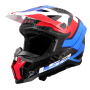 Casque Cross LS2 X-Force Galuo Bianco Rosso Blu MX703