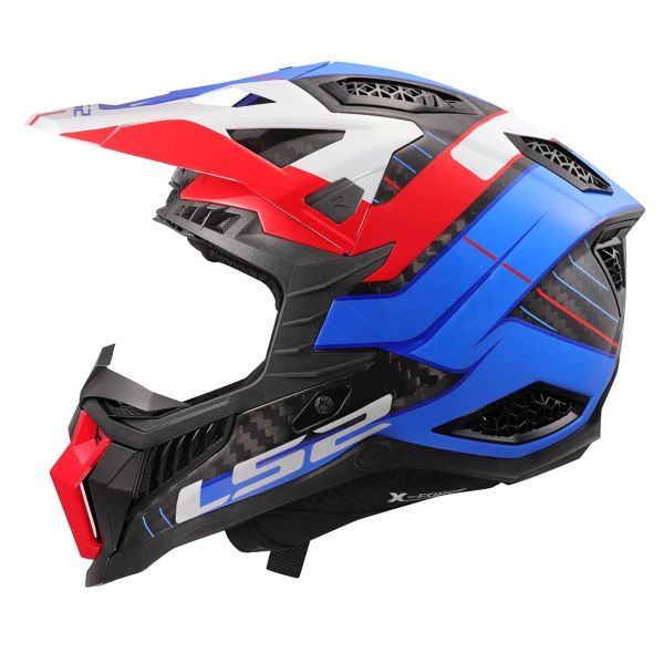 LS2 X-Force Galuo Bianco Rosso Blu MX703