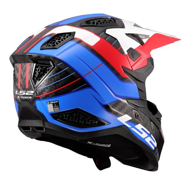 LS2 X-Force Galuo Bianco Rosso Blu MX703